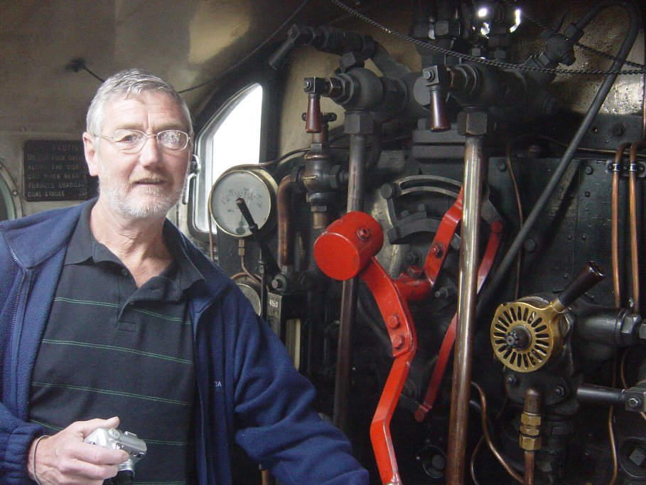 Pat at the controls of the Prairie!